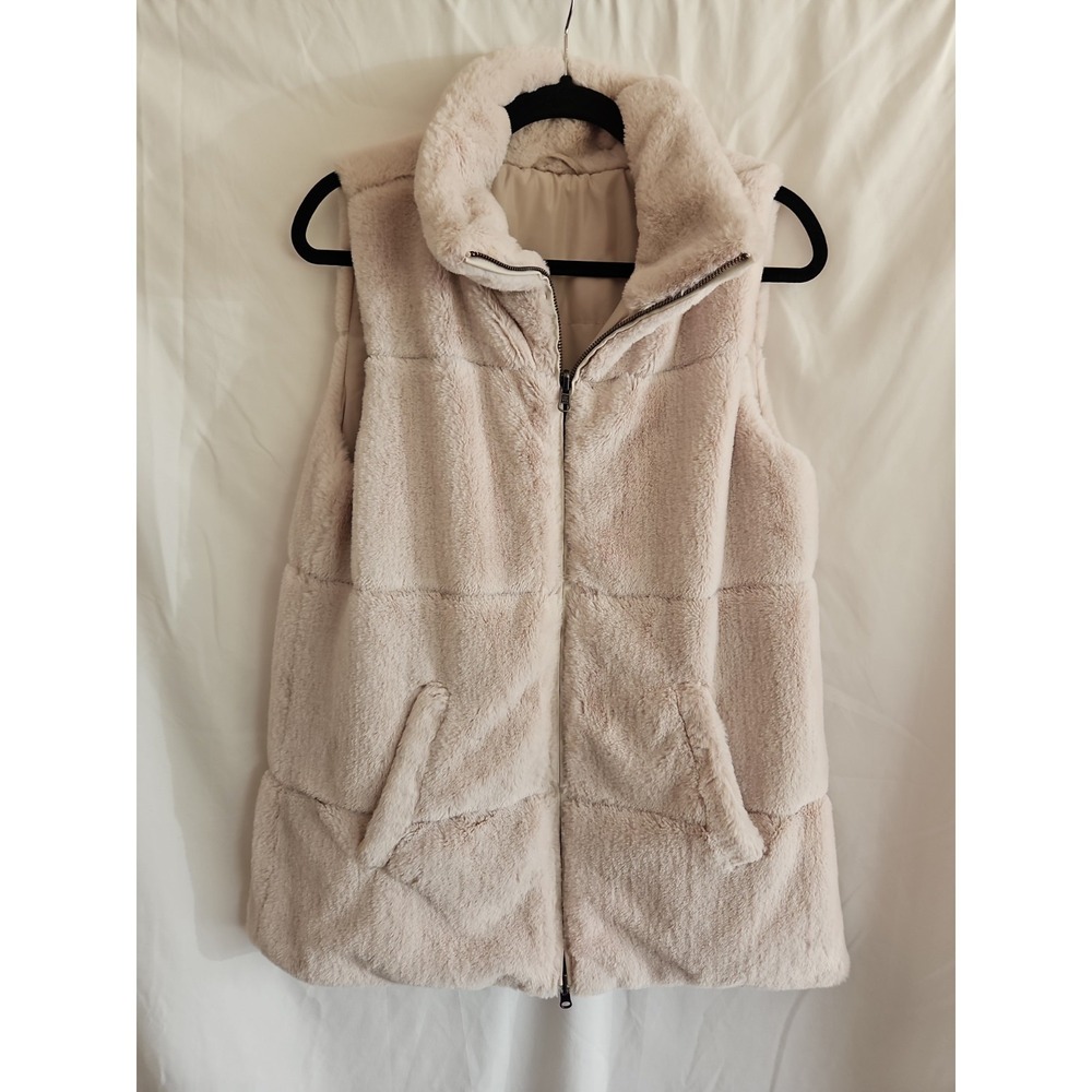 dylan black faux fur vest reversible S NWT - Picture 1 of 4